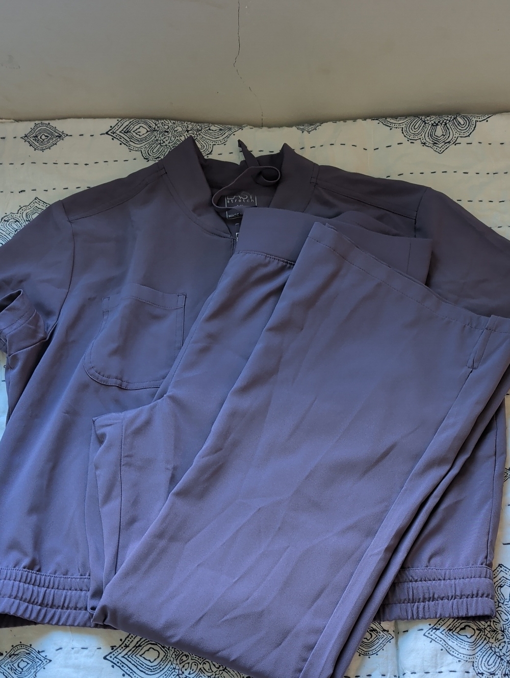 Nika Womens Scrub Suit Top XL and L Flare Bottoms
